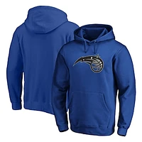 Men's Fanatics Blue Orlando Magic Icon Primary Logo Fitted Pullover Hoodie