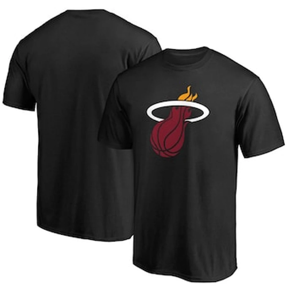 Men's Fanatics Black Miami Heat Primary Team Logo T-Shirt