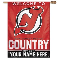 WinCraft New Jersey Devils Personalized 27'' x 37'' Single-Sided Vertical Banner