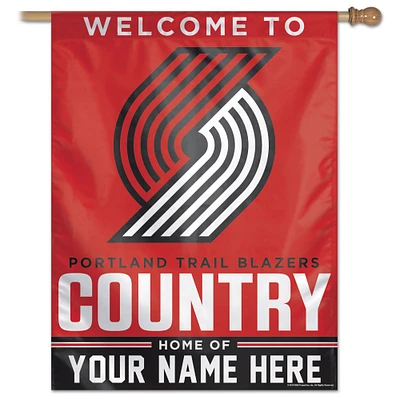 WinCraft Portland Trail Blazers Personalized 27'' x 37'' Single-Sided Vertical Banner
