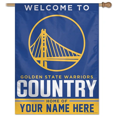 WinCraft Golden State Warriors Personalized 27'' x 37'' Single-Sided Vertical Banner