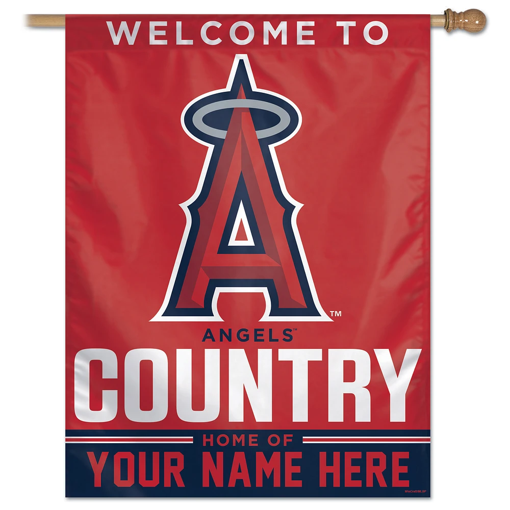 WinCraft Los Angeles Angels Personalized 27'' x 37'' Single-Sided Vertical Banner