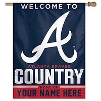 WinCraft Atlanta Braves Personalized 27'' x 37'' Single-Sided Vertical Banner