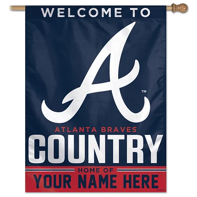 WinCraft Atlanta Braves Personalized 27'' x 37'' Single-Sided Vertical Banner