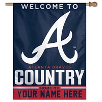 WinCraft Atlanta Braves Personalized 27'' x 37'' Single-Sided Vertical Banner