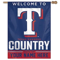 WinCraft Texas Rangers Personalized 27'' x 37'' Single-Sided Vertical Banner