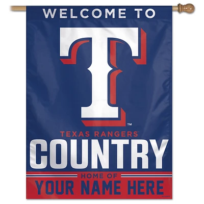 WinCraft Texas Rangers Personalized 27'' x 37'' Single-Sided Vertical Banner