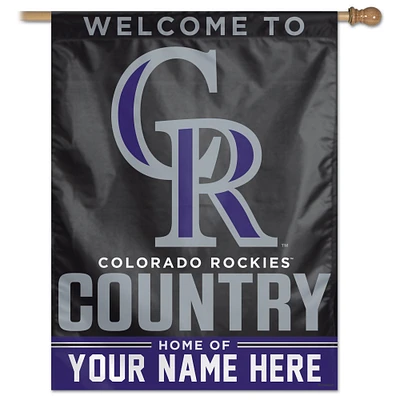 WinCraft Colorado Rockies Personalized 27'' x 37'' Single-Sided Vertical Banner
