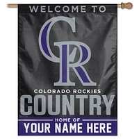 WinCraft Colorado Rockies Personalized 27'' x 37'' Single-Sided Vertical Banner