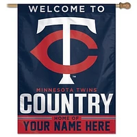 WinCraft Minnesota Twins Personalized 27'' x 37'' Single-Sided Vertical Banner