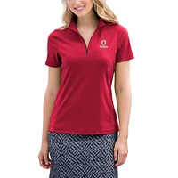 Women's Red Bradley Braves Vansport Micro-Waffle Mesh Polo