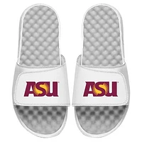 Youth ISlide White Arizona State Sun Devils Wordmark Logo Slide Sandals