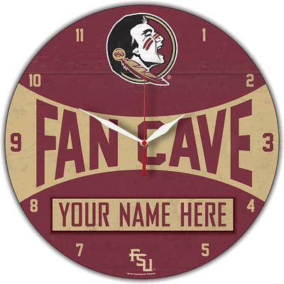 WinCraft Florida State Seminoles Personalized 14'' Round Wall Clock