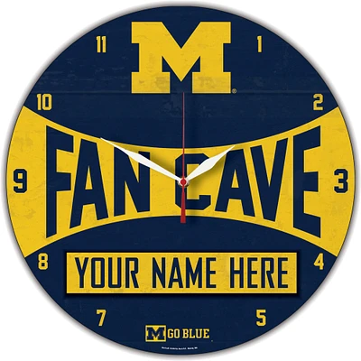 WinCraft Michigan Wolverines Personalized 14'' Round Wall Clock