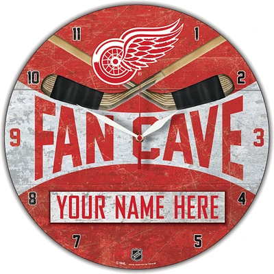 WinCraft Detroit Red Wings Personalized 14'' Round Wall Clock