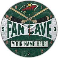 WinCraft Minnesota Wild Personalized 14'' Round Wall Clock