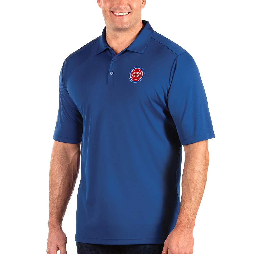 Men's Antigua Royal Detroit Pistons Big & Tall Tribute Polo