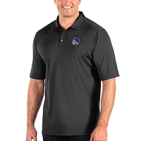 Men's Antigua Charcoal Golden State Warriors Big & Tall Tribute Polo