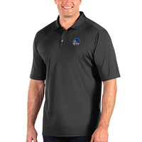 Men's Antigua Charcoal Golden State Warriors Big & Tall Tribute Polo