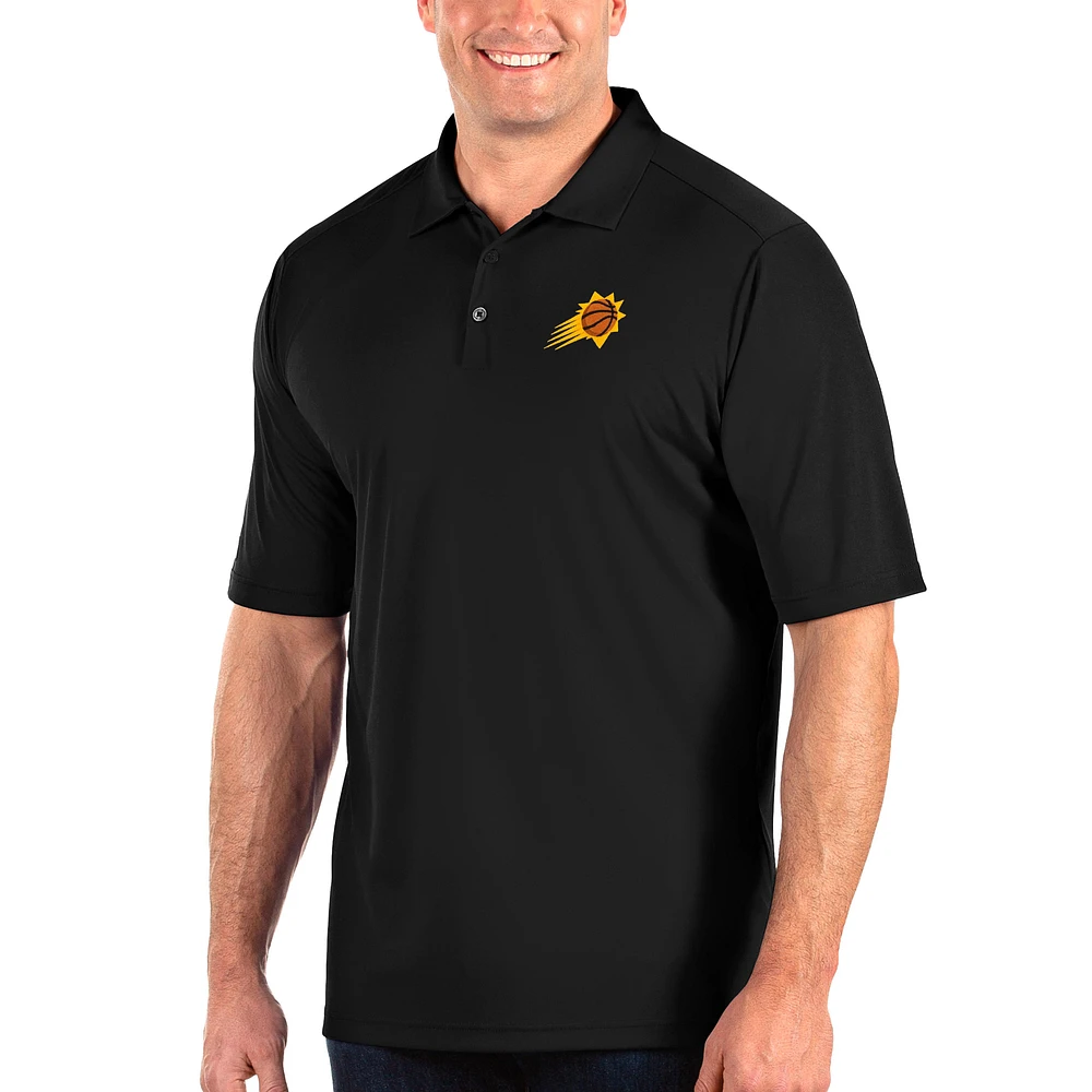 Men's Antigua Black Phoenix Suns Big & Tall Tribute Polo