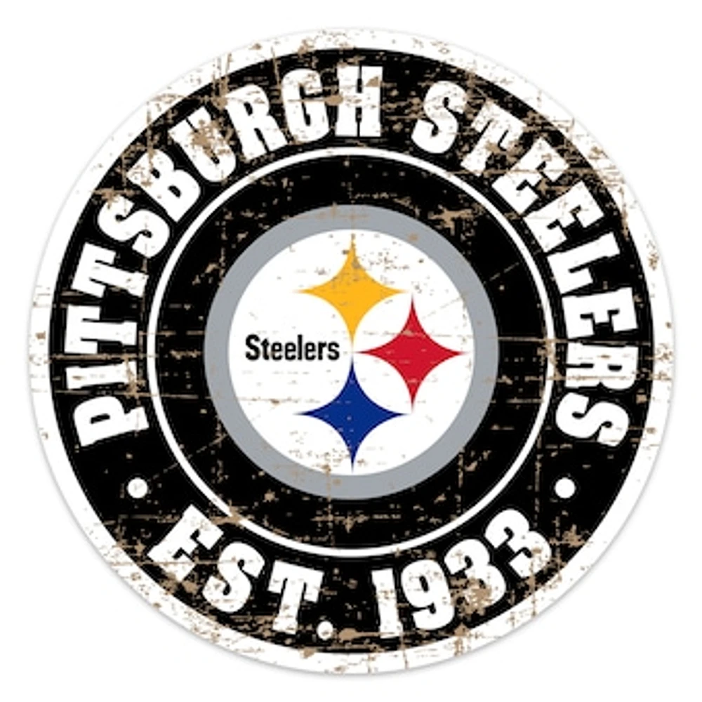 Pittsburgh Steelers 22'' Distressed Logo Wall Sign