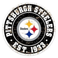 Pittsburgh Steelers 22'' Distressed Logo Wall Sign