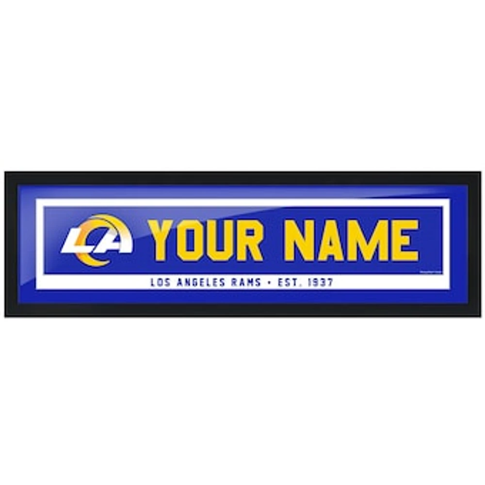 Los Angeles Rams 6'' x 22'' Personalized Name Bar Frame