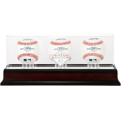 Washington Nationals 2019 World Series Champions Mahogany Logo -Baseball Display Case