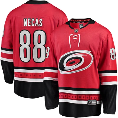 Men's Fanatics Martin Necas Red Carolina Hurricanes Alternate Breakaway Player Jersey