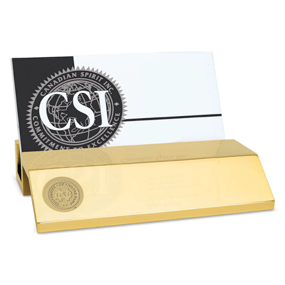Notre Dame Fighting Irish Gold Business Card Holder