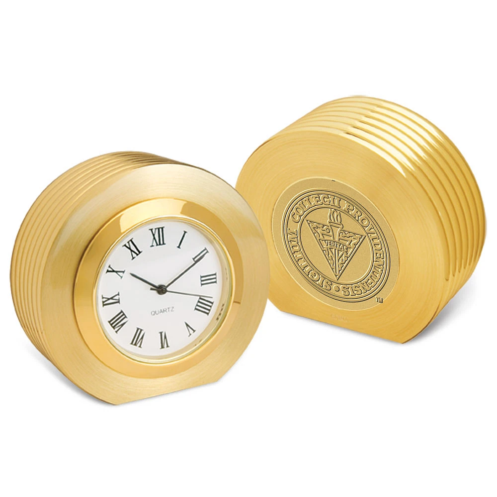 Gold Providence Friars Presidential II Desk Clock
