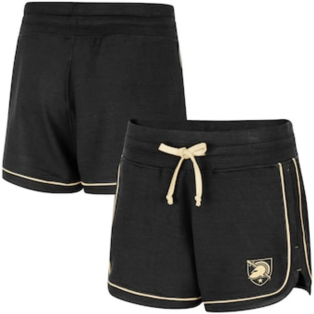 Women's Colosseum Black Army Black Knights Lil Sebastian Tri-Blend Shorts