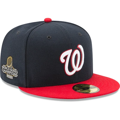 Men's New Era Navy/Red Washington Nationals 2019 World Series Champions Alternate Sidepatch 59FIFTY Fitted Hat