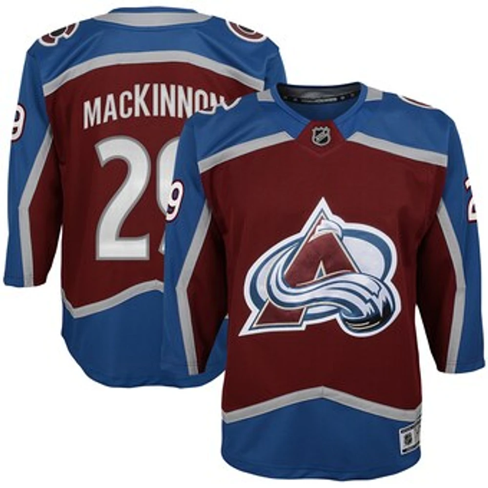 Youth Nathan MacKinnon Burgundy Colorado Avalanche Premier Player Jersey