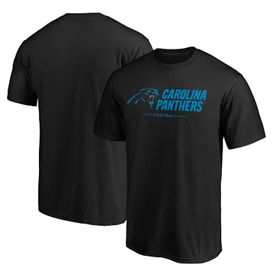 Men's Fanatics Black Carolina Panthers Big & Tall Team Logo Lockup T-Shirt