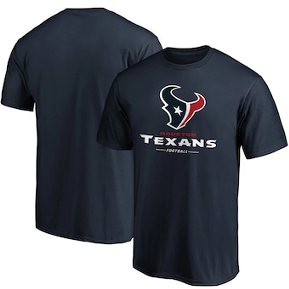 Men's Fanatics Navy Houston Texans Big & Tall Team Logo Lockup T-Shirt