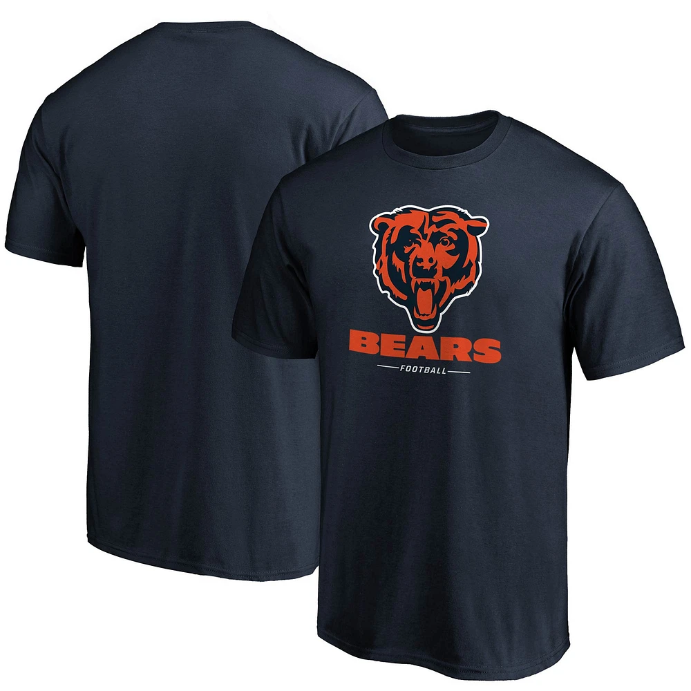 Men's Fanatics Navy Chicago Bears Team Lockup Logo T-Shirt