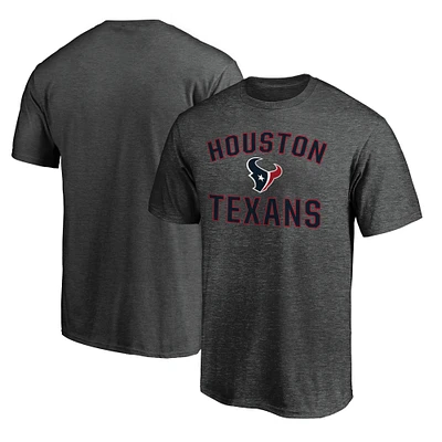 Men's Fanatics Heathered Charcoal Houston Texans Logo Big & Tall Victory Arch T-Shirt