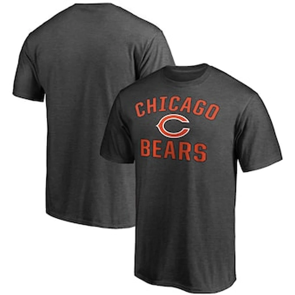 Men's Fanatics Heathered Charcoal Chicago Bears Victory Arch T-Shirt