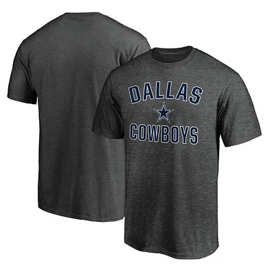 Men's Fanatics Heathered Charcoal Dallas Cowboys Victory Arch T-Shirt