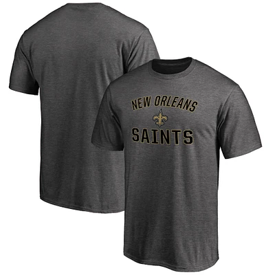 Men's Fanatics Heathered Charcoal New Orleans Saints Victory Arch T-Shirt