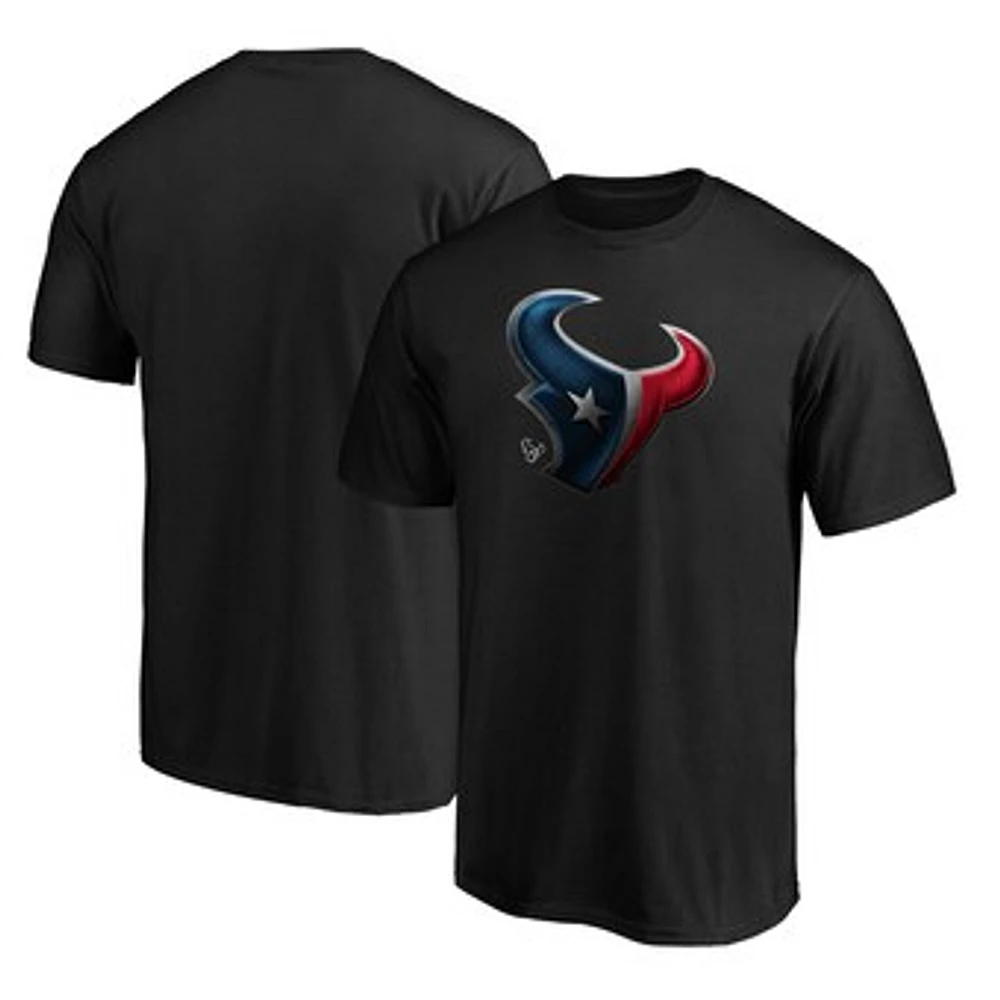 Men's Fanatics Black Houston Texans Midnight Mascot Team Logo T-Shirt