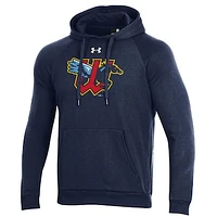 Men's Under Armour Navy Wichita Wind Surge All Day Pullover Hoodie