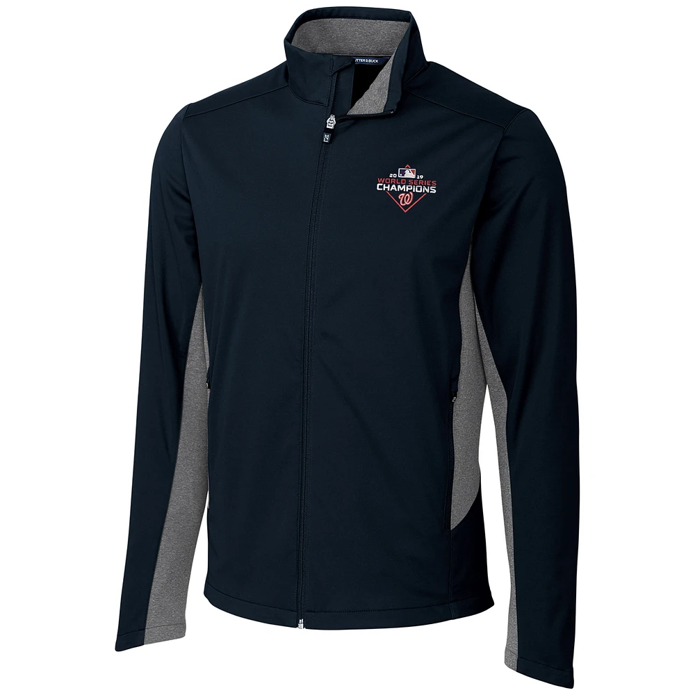 Men's Cutter & Buck Navy Washington Nationals 2019 World Series Champions Navigate Full-Zip Jacket