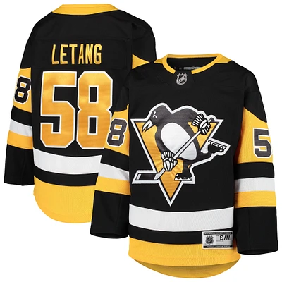 Youth Kris Letang Black Pittsburgh Penguins Premier Player Jersey