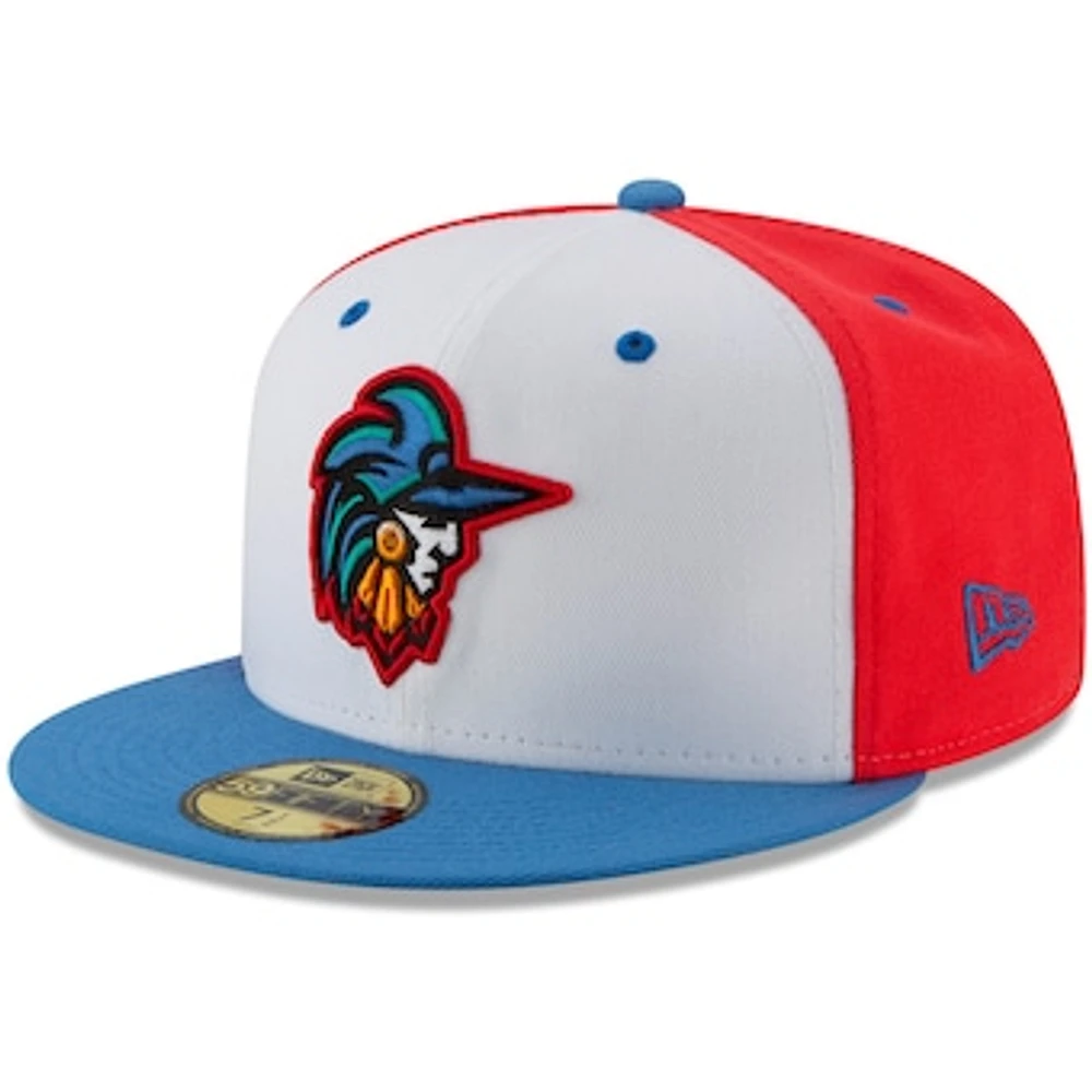 Men's New Era White/Blue Guerreros de Fayetteville Copa la Diversion 59FIFTY Fitted Hat