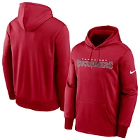 Men's Nike Red Tampa Bay Buccaneers Fan Gear Wordmark Performance Pullover Hoodie