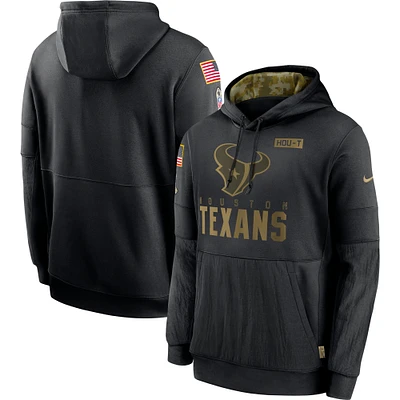 Men's Nike Black Houston Texans Salute to Service Sideline Performance Pullover Hoodie