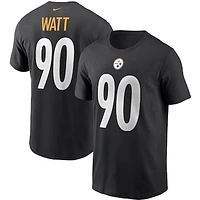 Men's Nike T.J. Watt Black Pittsburgh Steelers Name & Number T-Shirt