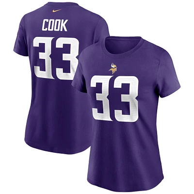 Women's Nike Dalvin Cook Purple Minnesota Vikings Name & Number T-Shirt